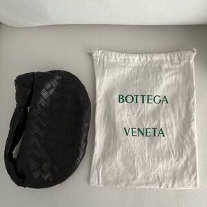 Bottega Veneta Black Intrecciato Woven Hobo Bag